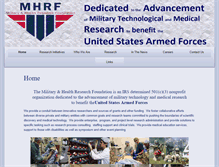 Tablet Screenshot of militaryhealthresearch.org